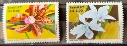 C 1572 Selo 50 Anos Sociedade Brasileira de Orquidofilos Flora Orquidea 1987 Serie Completa