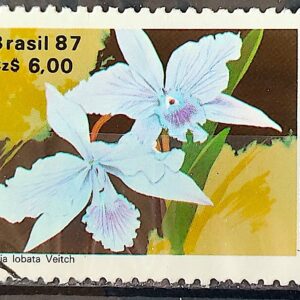 C 1573 Selo 50 Anos Sociedade Brasileira de Orquidofilos Flora Orquidea 1987 Circulado 1