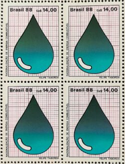 C 1579 Selo Racionalizacao de Energia Petroleo 1988 Quadra