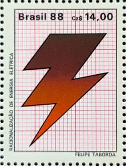 C 1580 Selo Racionalizacao de Energia Eletricidade 1988
