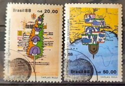 C 1583 Selo 100 Anos Abolicao da Escravatura Lei Aurea Navio Negreiro 1988 Serie Completa Circulado 3