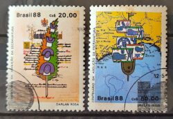 C 1583 Selo 100 Anos Abolicao da Escravatura Lei Aurea Navio Negreiro 1988 Serie Completa Circulado 4