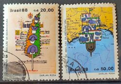 C 1583 Selo 100 Anos Abolicao da Escravatura Lei Aurea Navio Negreiro 1988 Serie Completa Circulado 8