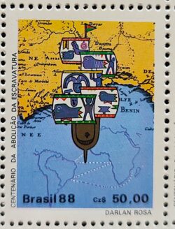 C 1584 Selo 100 Anos Abolicao da Escravatura Navio Negreiro 1988 2