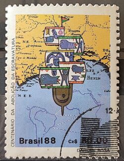 C 1584 Selo 100 Anos Abolicao da Escravatura Navio Negreiro 1988 Circulado 12