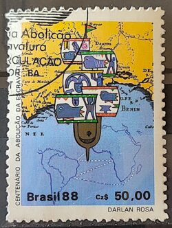 C 1584 Selo 100 Anos Abolicao da Escravatura Navio Negreiro 1988 Circulado 9
