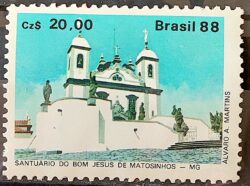 C 1585 Selo Lubrapex Portugal Igreja 1988