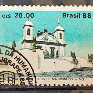 C 1585 Selo Lubrapex Portugal Igreja 1988 Circulado 1