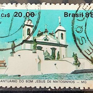 C 1585 Selo Lubrapex Portugal Igreja 1988 Circulado 2