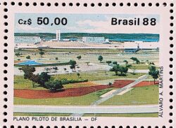 C 1586 Selo Lubrapex Portugal Brasilia 1988