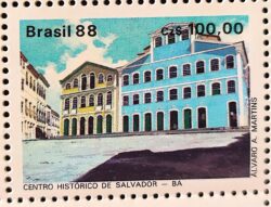 C 1587 Selo Lubrapex Portugal Salvador Bahia 1988