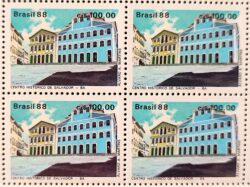 C 1587 Selo Lubrapex Portugal Salvador Bahia 1988 Quadra