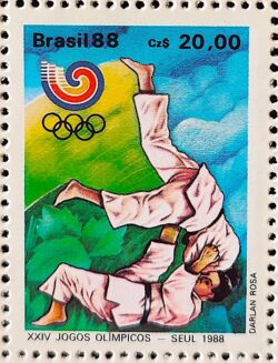 C 1590 Selo Olimpiadas de Seul Coreia do Sul Judo 1988