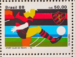 C 1596 Selo Clubes de Futebol Sport Recife 1988