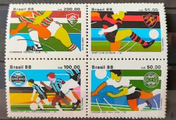 C 1596 Selo Clubes de Futebol Sport Recife Coritiba Gremio Fluminense 1988 Serie Completa 2