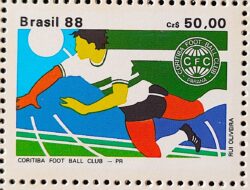 C 1597 Selo Clubes de Futebol Coritiba 1988