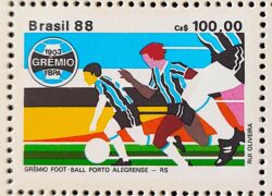 C 1598 Selo Clubes de Futebol Gremio 1988