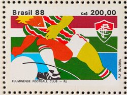 C 1599 Selo Clubes de Futebol Fluminense 1988