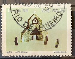 C 1603 Selo Natal Religiao Igreja 1988 Circulado 1