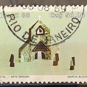 C 1603 Selo Natal Religiao Igreja 1988 Circulado 1