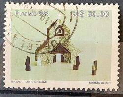 C 1603 Selo Natal Religiao Igreja 1988 Circulado 3