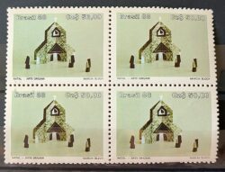 C 1603 Selo Natal Religiao Igreja 1988 Quadra