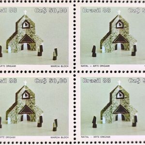 C 1603 Selo Natal Religiao Igreja Jesus Papai Noel 1988 Quadra Serie Completa