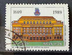 C 1619 Selo 380 Anos Tribunal de Justica da Bahia Direito 1989 Circulado 2