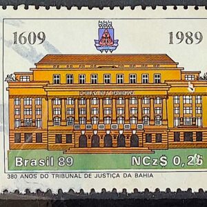 C 1619 Selo 380 Anos Tribunal de Justica da Bahia Direito 1989 Circulado 3