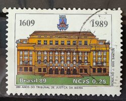 C 1619 Selo 380 Anos Tribunal de Justica da Bahia Direito 1989 Circulado 5