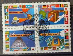 C 1621 Selo 20 Anos da ECT Correios Servico Postal Bandeira Mapa 1989 CBC Brasilia