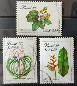 C 1631 Selo Preservacao da Flora Meio Ambiente 1989 Serie Completa Circulado 1