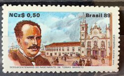 C 1634 Selo 150 Anos Tobias Barreto Literatura 1989