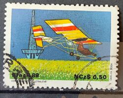 C 1636 Selo 80 Anos Voo Santos Dumont Aviao Ultraleve 1989 Circulado 1