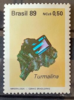 C 1639 Selo Gemas Brasileiras Pedra Semi Preciosa Turmalina Joia 1989