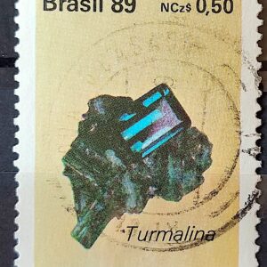 C 1639 Selo Gemas Brasileiras Pedra Semi Preciosa Turmalina Joia 1989 Circulado 2