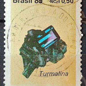 C 1639 Selo Gemas Brasileiras Pedra Semi Preciosa Turmalina Joia 1989 Circulado 4