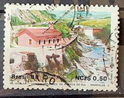 C 1644 Selo 100 Anos Hidreletrica de Marmelos Energia Eletricidade Juiz de Fora 1989 Circulado 31