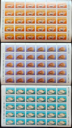 C 1645 Selo Fauna Brasileira Molusco 1989 Folha Serie Completa