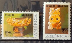 C 1648 Selo UPAEP Povos Pre Colombianos Historia Indio 1989 Serie Completa