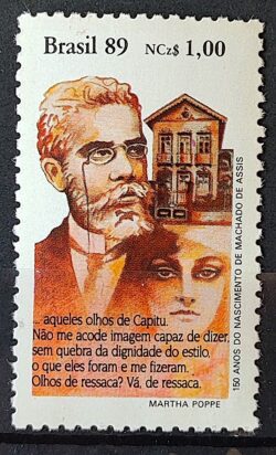 C 1655 Selo Dia do Livro Literatura Machado de Assis 1989