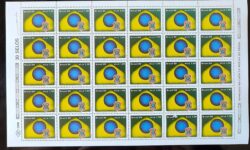 C 1656 Selo 25 Anos Departamento de Policia Federal Bandeira Brasao Militar 1989 Folha