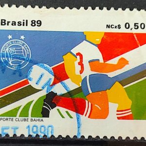 C 1662 Selo Clubes de Futebol Bahia 1989 Circulado 2