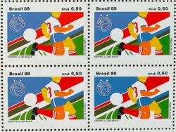 C 1662 Selo Clubes de Futebol Bahia 1989 Quadra