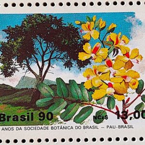 C 1666 Selo 40 Anos da Sociedade Botanica Pau Brasil 1990