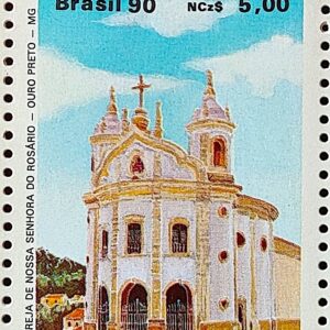 C 1669 Selo Arquitetura Religiosa Religiao Igreja Nossa Senhora do Rosario Ourto Preto MG 1990