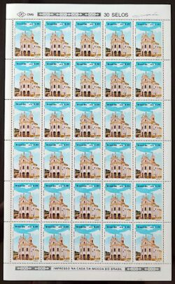 C 1669 Selo Arquitetura Religiosa Religiao Igreja Nossa Senhora do Rosario Ourto Preto MG 1990 Folha