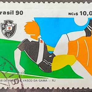 C 1672 Selo Clubes de Futebol Vasco da Gama 1990 Circulado 1