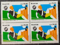 C 1672 Selo Clubes de Futebol Vasco da Gama 1990 Quadra