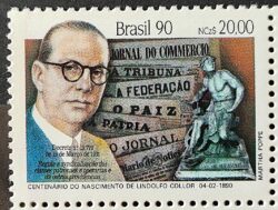 C 1673 Selo 100 Anos Lindolfo Collor Politica Jornalismo 1990